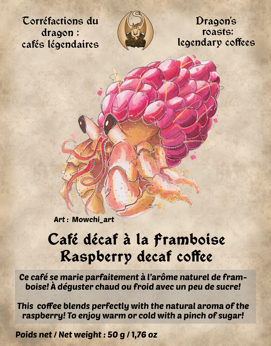 Café décaféiné à la framboise