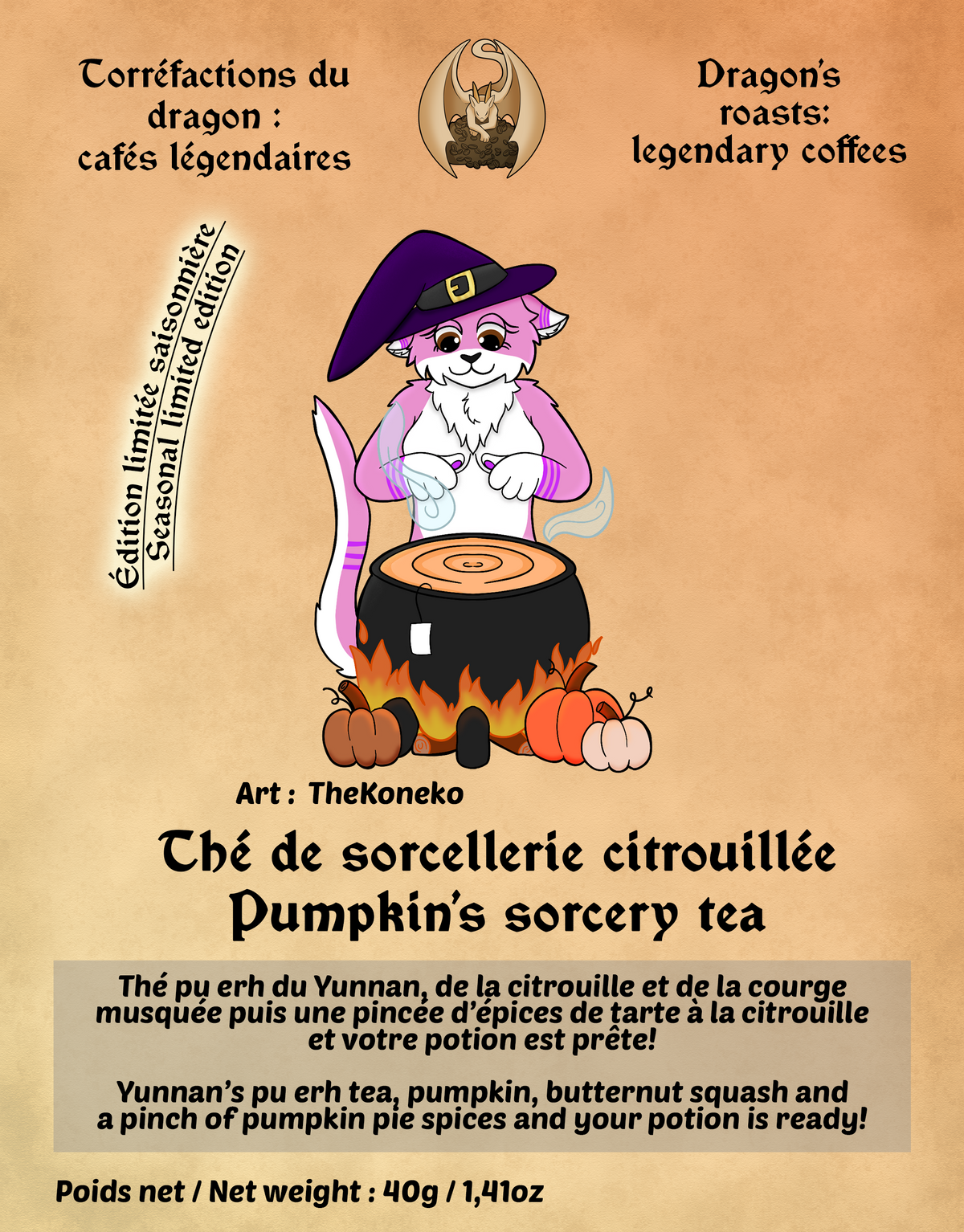 Thé de sorcellerie citrouillée - Édition limitée saisonnière d'automne