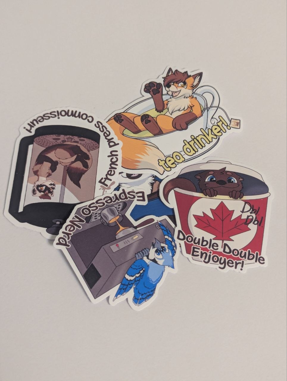 Coffee or tea stickers